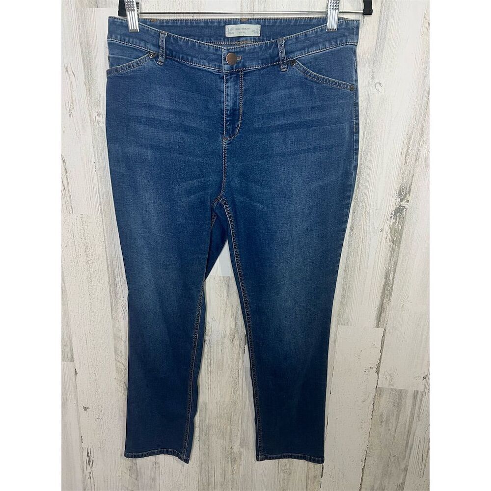 J Jill‎ Women's Size 12 Blue Skinny Slim Leg Jeans Medium Wash